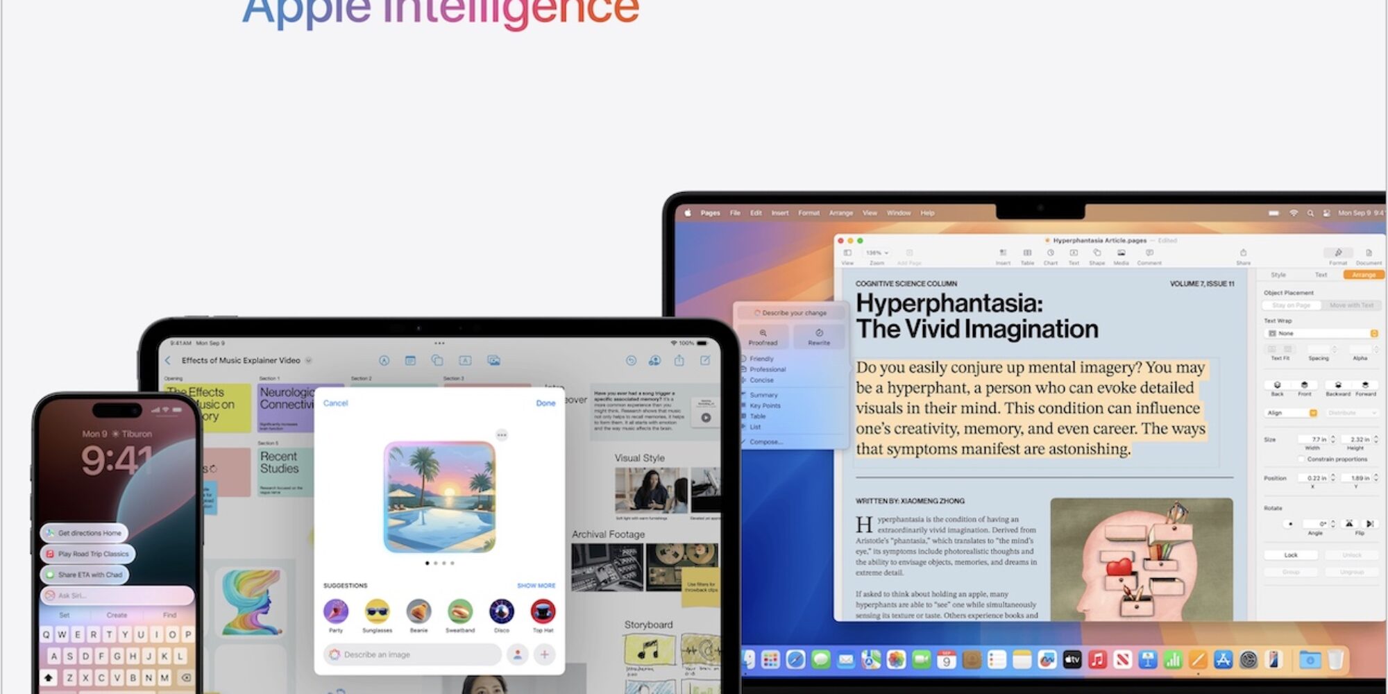 First Wave of Apple Intelligence Features Appear in macOS 15.1 Sequoia, iOS 18.1, iPadOS 18.1